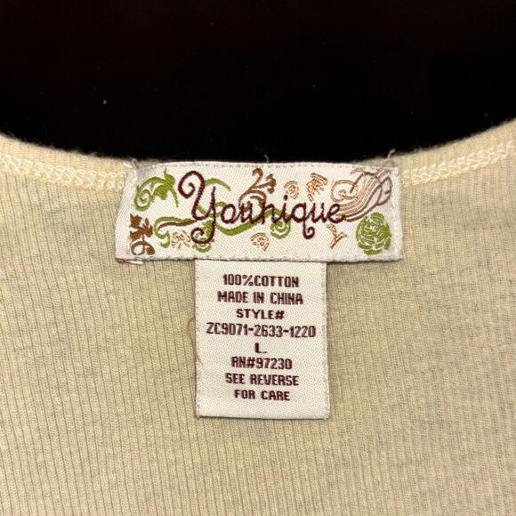 Younique Sequin Striped Racerback Tank Top Tan Gold Size Large Trashy Y2k Fairy - Picture 3 of 4